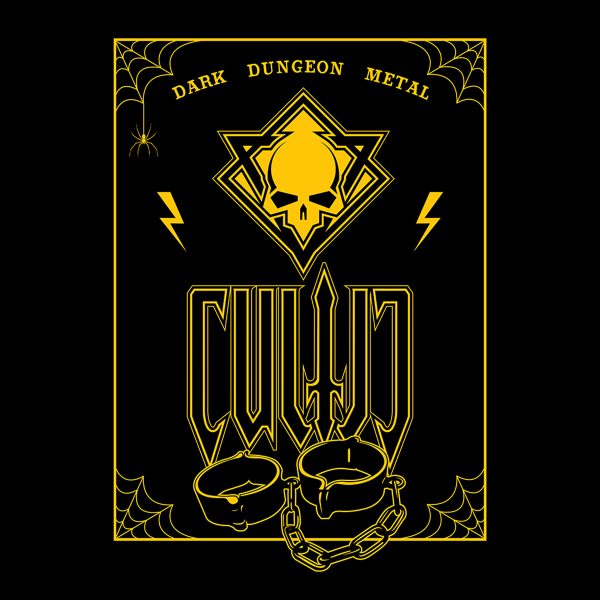 Cultic Dark Dungeon Metal T-Shirt Artwork - Logo with Shackles